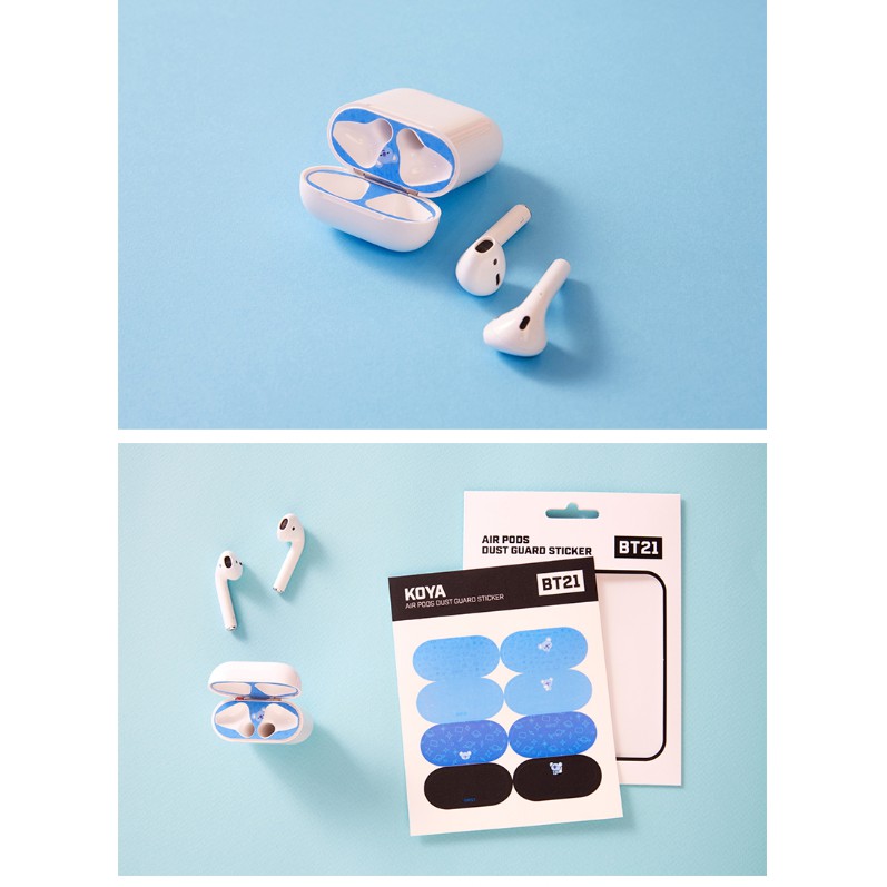 Vỏ Bảo Vệ Hộp Sạc Tai Nghe AirPods 1 / 2 Chống Bụi Hình BT21 BTS Dễ Thương