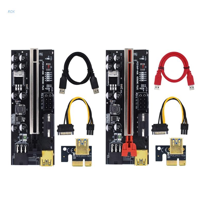 Set thẻ nâng cấp nguồn điện ver009c plus pci-e mở rộng 009c pci express 1x sang 16x 6pin sata