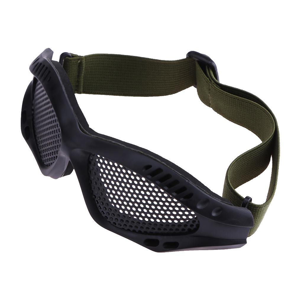 Metal Mesh Tactical Glasses Eye Protection Shock Resistant Goggles