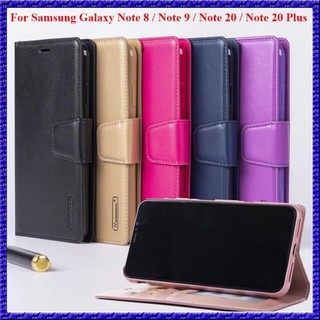 Bao da Samsung Galaxy Note 8 / Note 9 / Note 20 / Note 20 Ultra dạng ví hiệu hanman, ngăn đựng thẻ tiện lợi