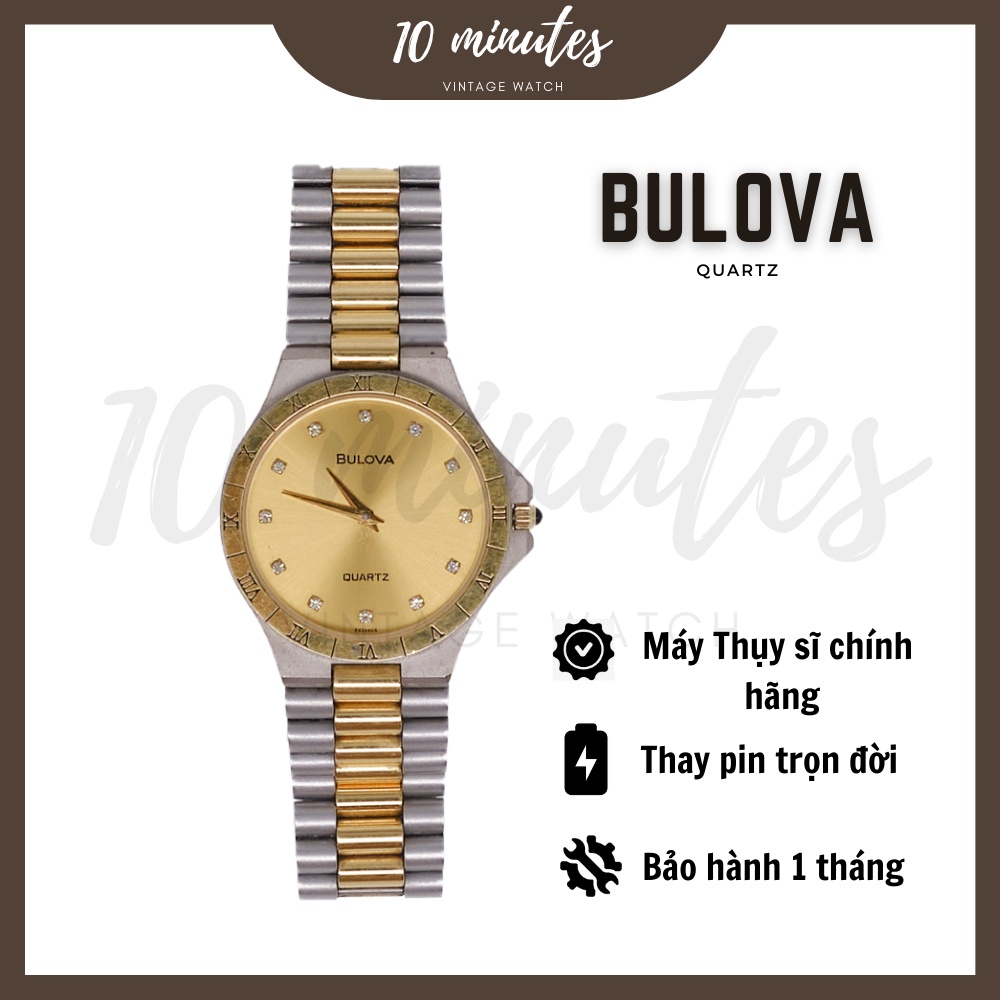 Đồng hồ nam hiệu Bulova Thụy sĩ, phụ kiện thời trang unisex, chính hãng