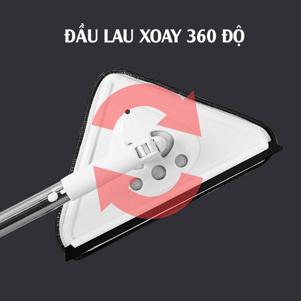 Chổi lau đa năng hình tam giác Kitimop-A3 dùng lau trần nhà, tường nhà, cửa kính, sàn nhà đa năng tiện lợi, ít tốn sức