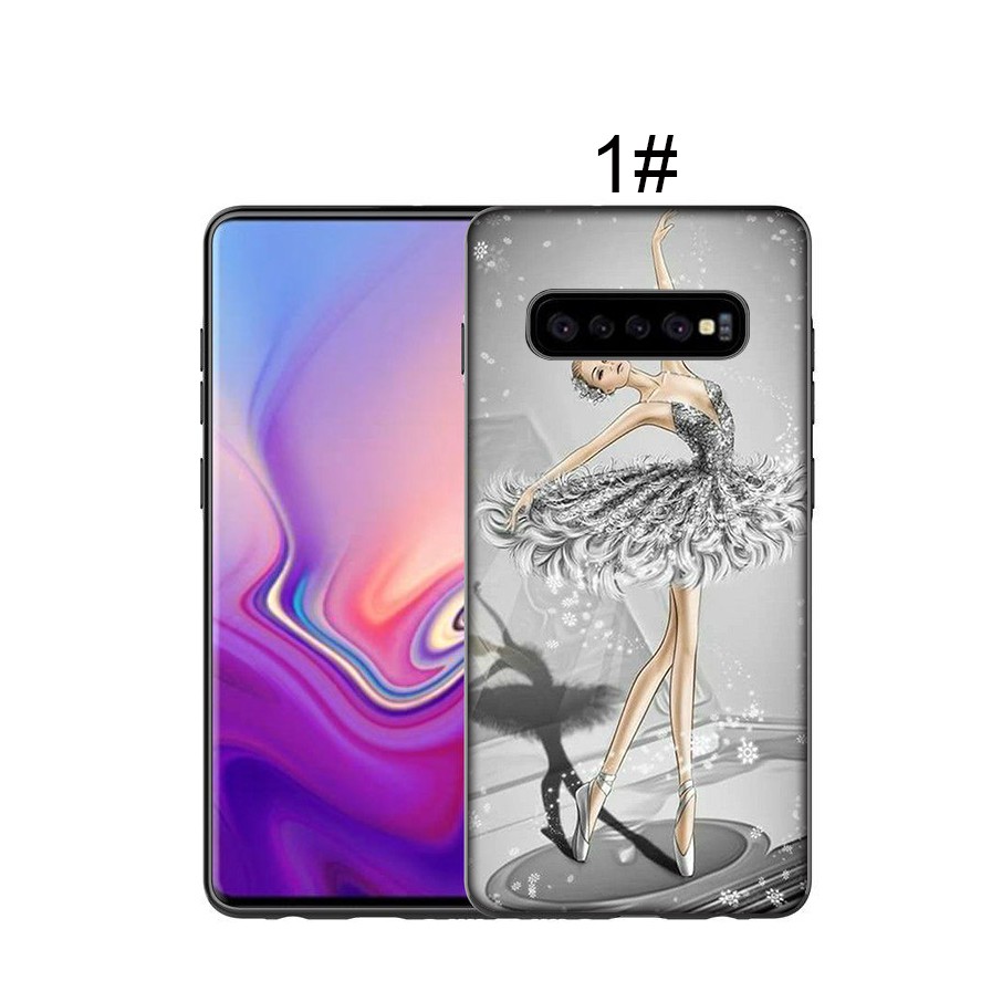 Ốp lưng điện thoại bằng Silicone mềm dành cho Samsung Galaxy S10 S9 S8 Plus S7 S6 Edge MD93 hình cô gái múa Ballet