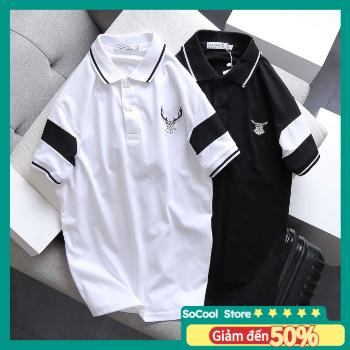 Áo thun nam tay ngắn đẹp cổ trụ cotton hàng hiệu cao cấp thời trang Hàn Quốc AN26 - Socool Store