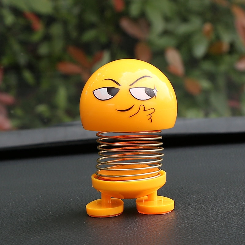 Phụ kiện lò xo nhún hình mặt biểu tượng cảm xúc dùng trang trí ô tô | BigBuy360 - bigbuy360.vn