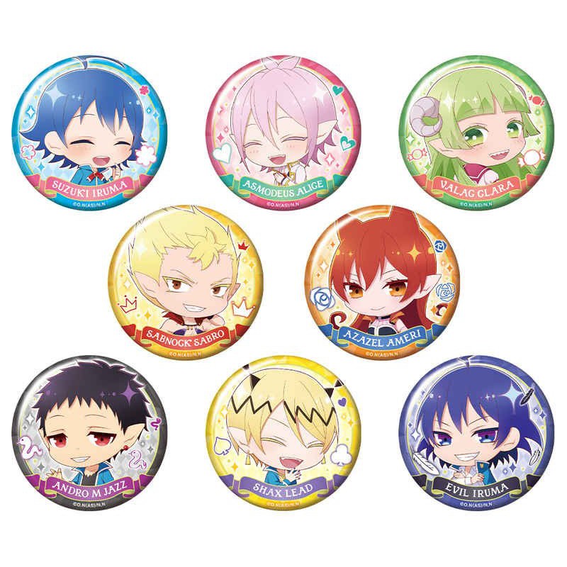 Combo 8 huy hiệu cài áo IN HÌNH Mairimashita! Iruma-kun Iruma giá đáo! ver đầu to anime chibi dễ thương tiện lợi