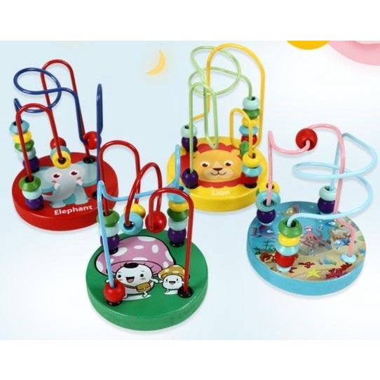 Đồ chơi luồn hạt mini gỗ cho bé luyện khéo tay