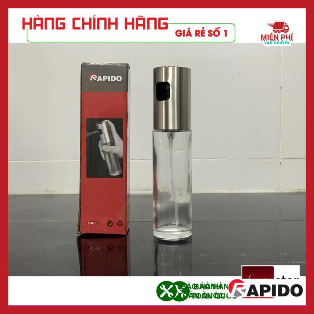 [HÀNG CHÍNH HÃNG] Bình xịt dầu thủy tinh Rapido, bình xịt đa năng Rapido 100ml