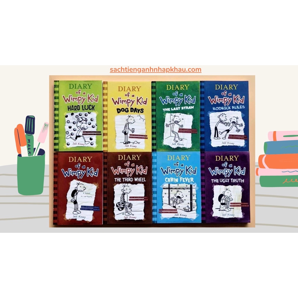 - BÁN LẺ - Diary of a wimpy kid 1~20 - Giấy vàng chống lóa