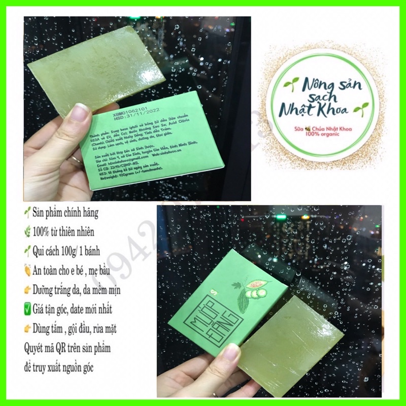  Soap, xà bông mướp đắng sinh dược organic ,xà phòng làm dịu dị ứng, mát da, ngừa mụn.