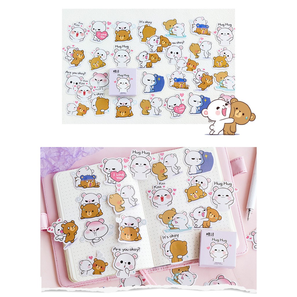 STICKER “ HUG HUG- 45pcs/box