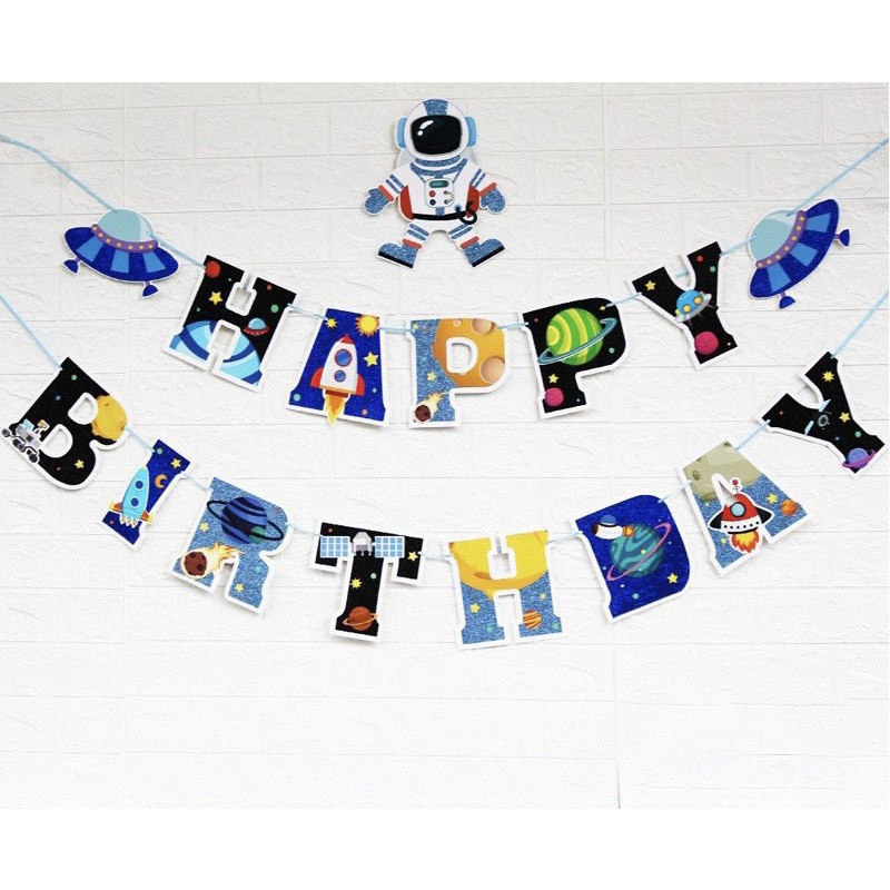 Dây chữ Happy Birthday, dây treo, dây cờ trang trí sinh nhật nhiều chủ đề, party Fubao Store