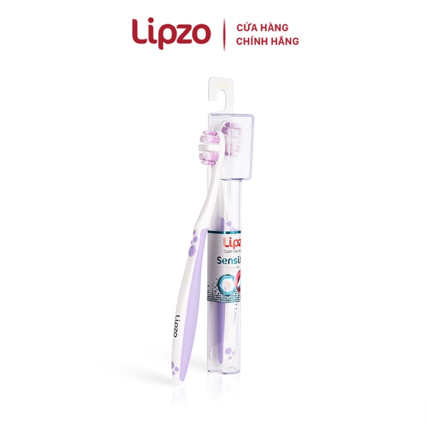 Bàn Chải Đánh Răng Lipzo Sensitive Cao Cấp Công Nghệ Chỉ Tơ Nha Khoa Kháng Khuẩn Dành Cho Răng Nhạy Cảm