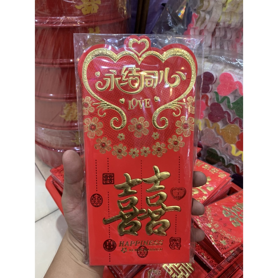 Bao nạp tài, lì xì đám cưới giấy nhung dày đẹp