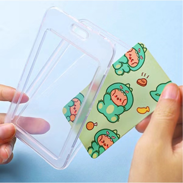 [Cois N] INS Ốp Điện Thoại Trong Suốt In Hình Hổ Hoạt Hình Dễ Thương Có Dây Buộc Thẻ Xe Buýt Thẻ Giấy Bảo Vệ Trường Học Sinh