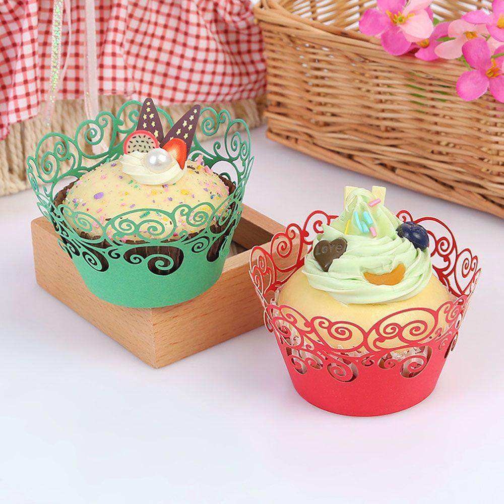 Set 12 Giấy Gói Bánh Cupcake Nhỏ Xinh Dành Cho Tiệc Tùng / Nhà Bếp