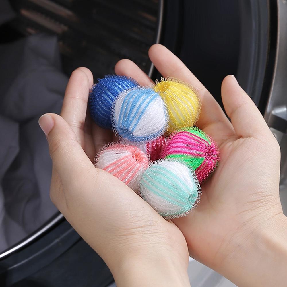 Bộ 6 Bóng Giặt Loại Bỏ Vết Bẩn Trên Quần Áo