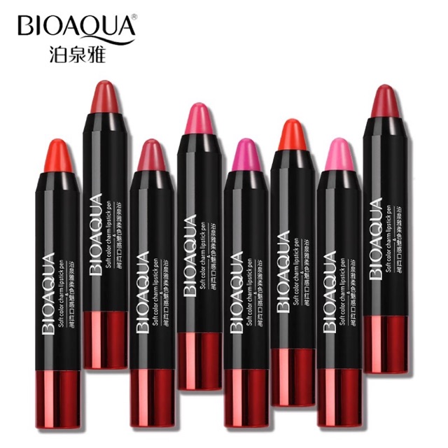 Son kem làm ẩm BIOAQUA-4 màu trẻ trung gợi cảm- Lâu trôi, không lem, không vón cục.