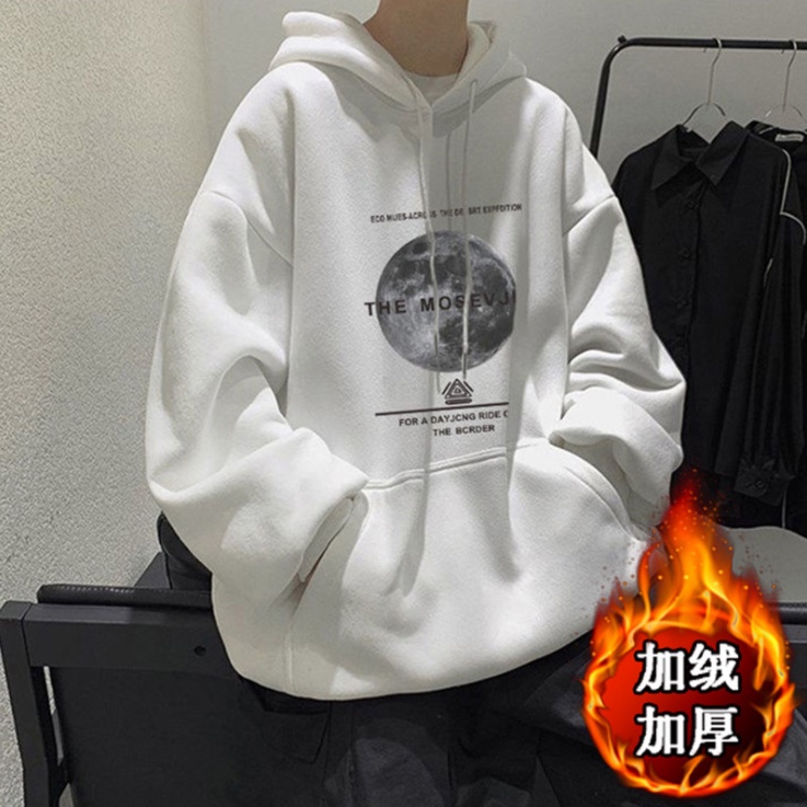 Áo hoodie dáng rộng in hình hoạt hình thời trang mùa thu dành cho nam Triple A 2021