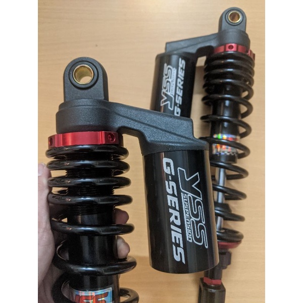 Phuộc YSS bình dầu tem khắc full đen gắn Airblade Nouvo 4 5 6 PCX NVX SH ý Impluse xe điện