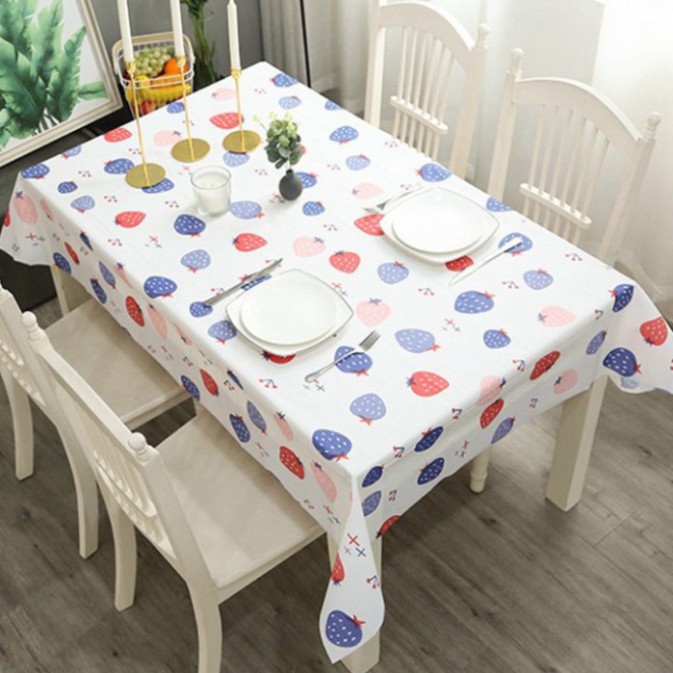 KHĂN TRẢI BÀN NHỰA PVC trải bàn ăn dễ lau bẩn, khăn decor bàn học bàn tiệc trang trí chụp ảnh