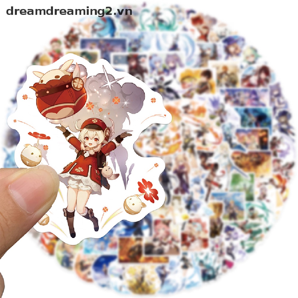 Bộ 100 Miếng Dán Trang Trí Chống Thấm Nước Họa Tiết Hoạt Hình Dễ Thương