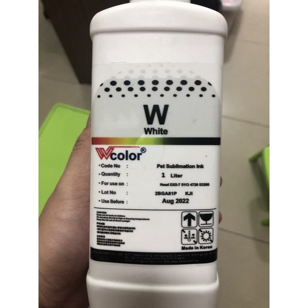 Mực dầu in Pet chuyển nhiệt - 100ml - màu trắng - Máy in Đại Thành