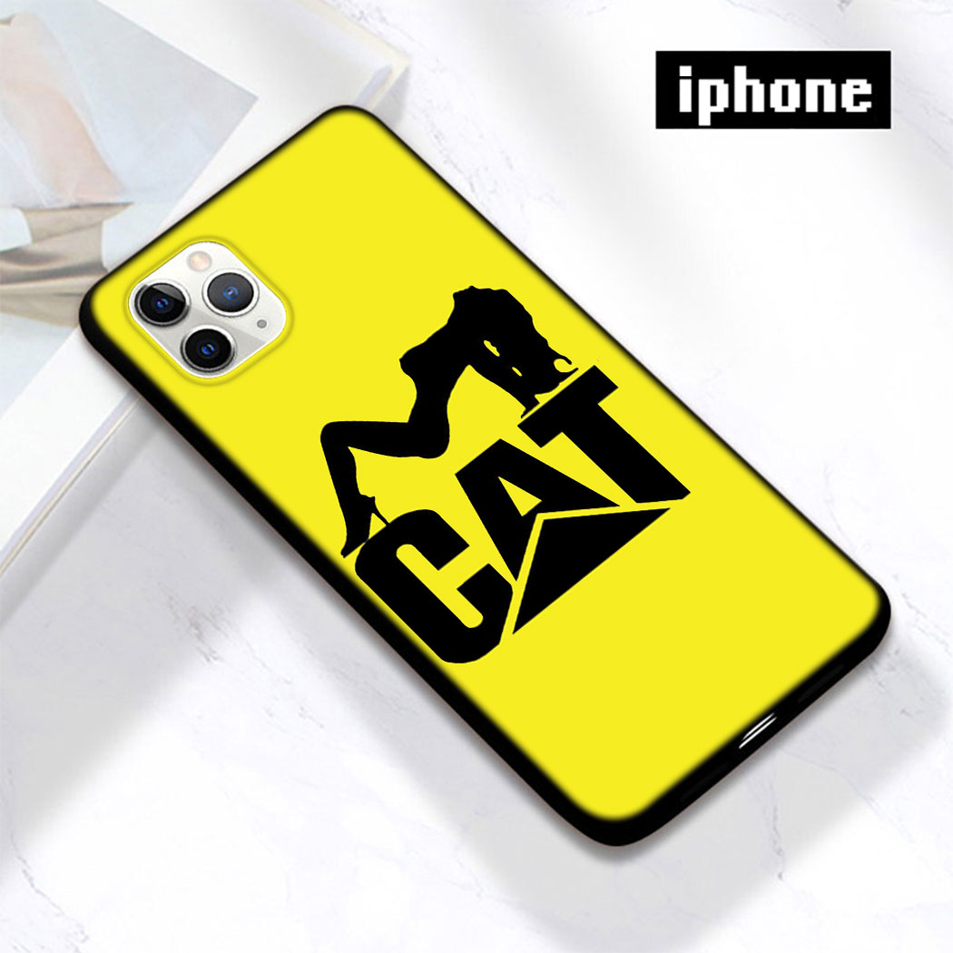 Ốp Điện Thoại Silicon Mềm Đen Hình Logo Cat Caterpillar Cho Iphone Xr Xs X 6 6s 7 8 Plus 5 5s Se Xc47