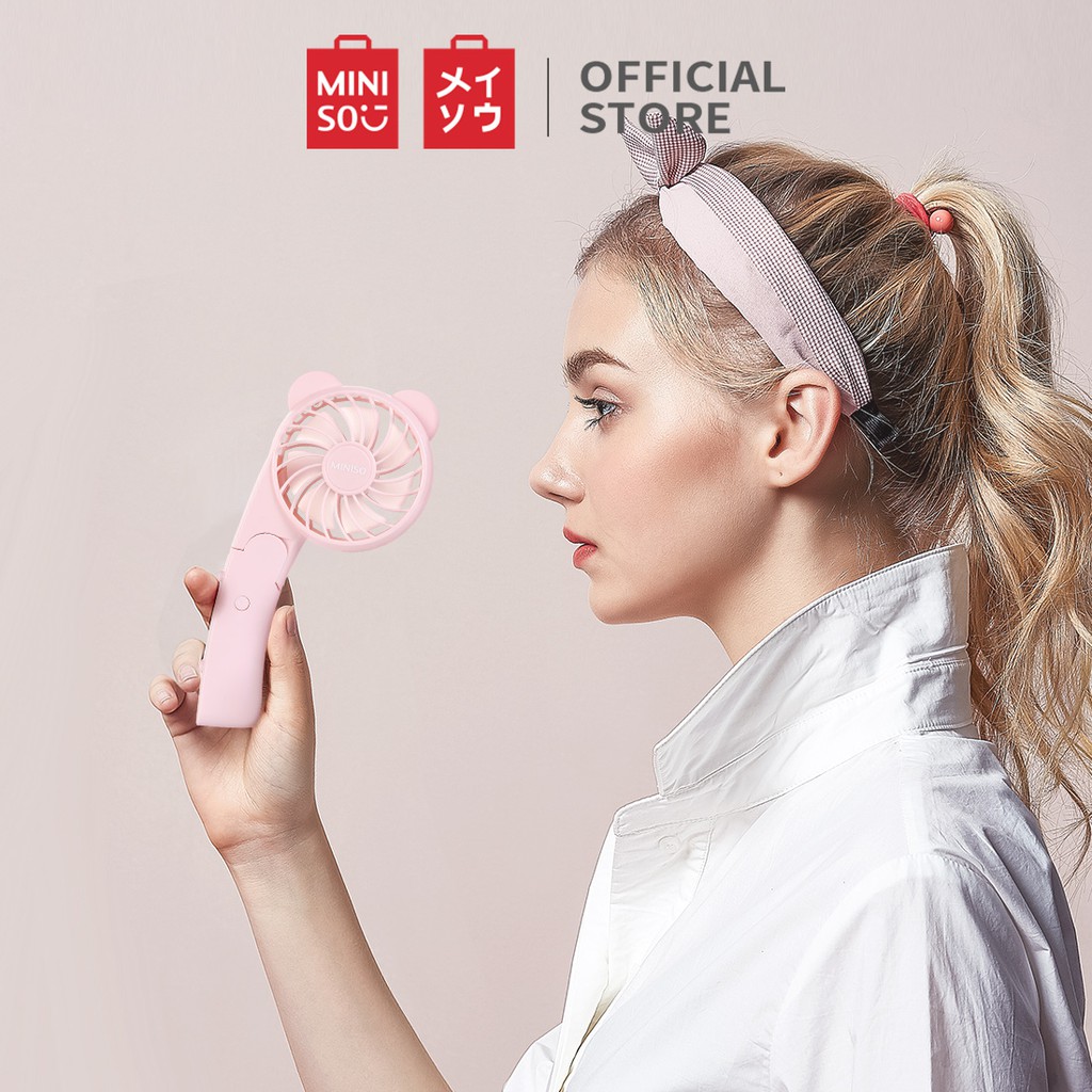 Quạt cầm tay Miniso UF-3A có thể gập lại 200g (Hồng)