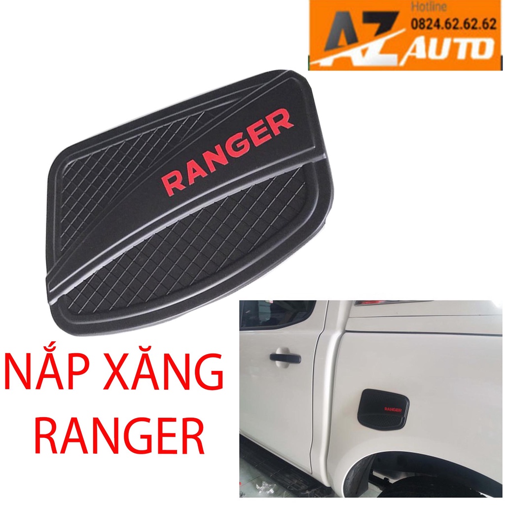 Nắp xăng Ford Ranger mạ, đen 2014-2022