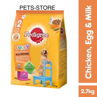 Pedigree Puppy Chicken,Ecg and Milk Flavor( thức ăn chó con hương gà,trứng và sữa gói 2,7kg )