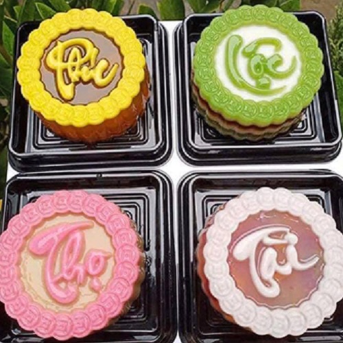 VỈ 4 KHUÔN LÀM RAU CÂU, TRUNG THU HÌNH PHÚC LỘC THỌ TÀI  - CÓ BÁN RIÊNG LẺ TỪNG CHỮ