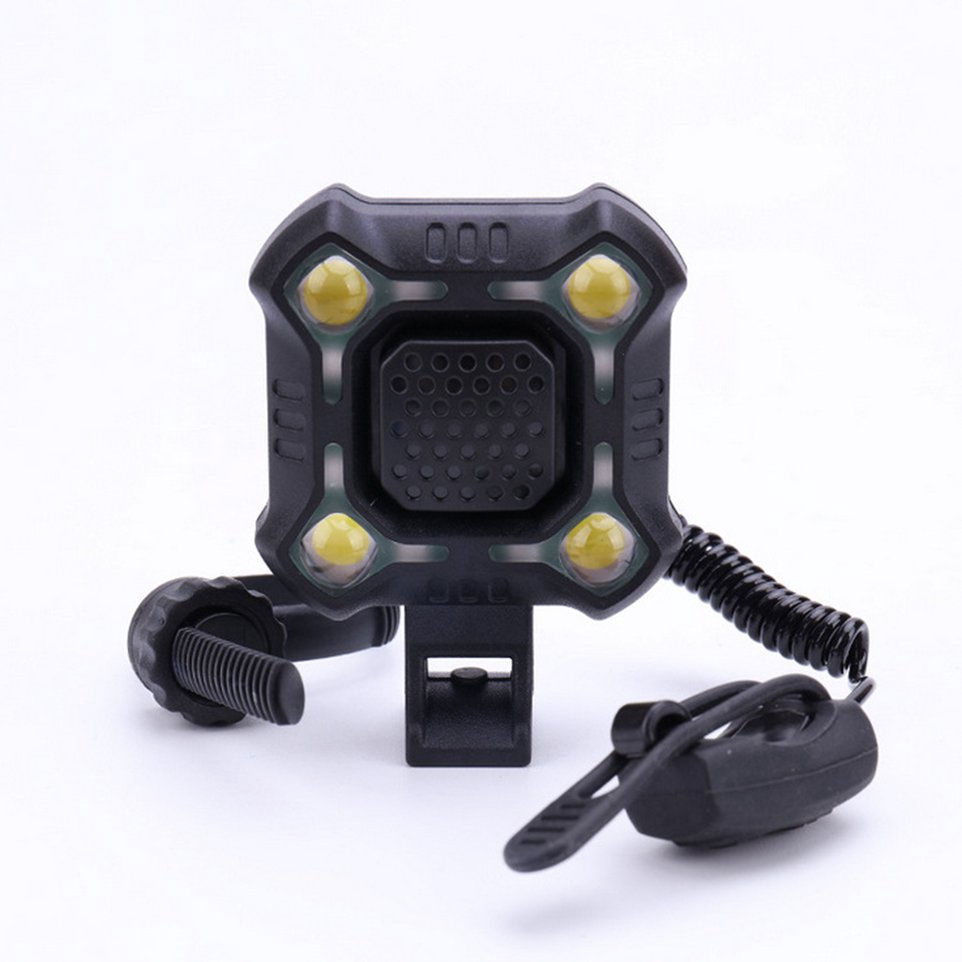 Còi xe đạp có đèn chiếu sáng có cổng sạc USB