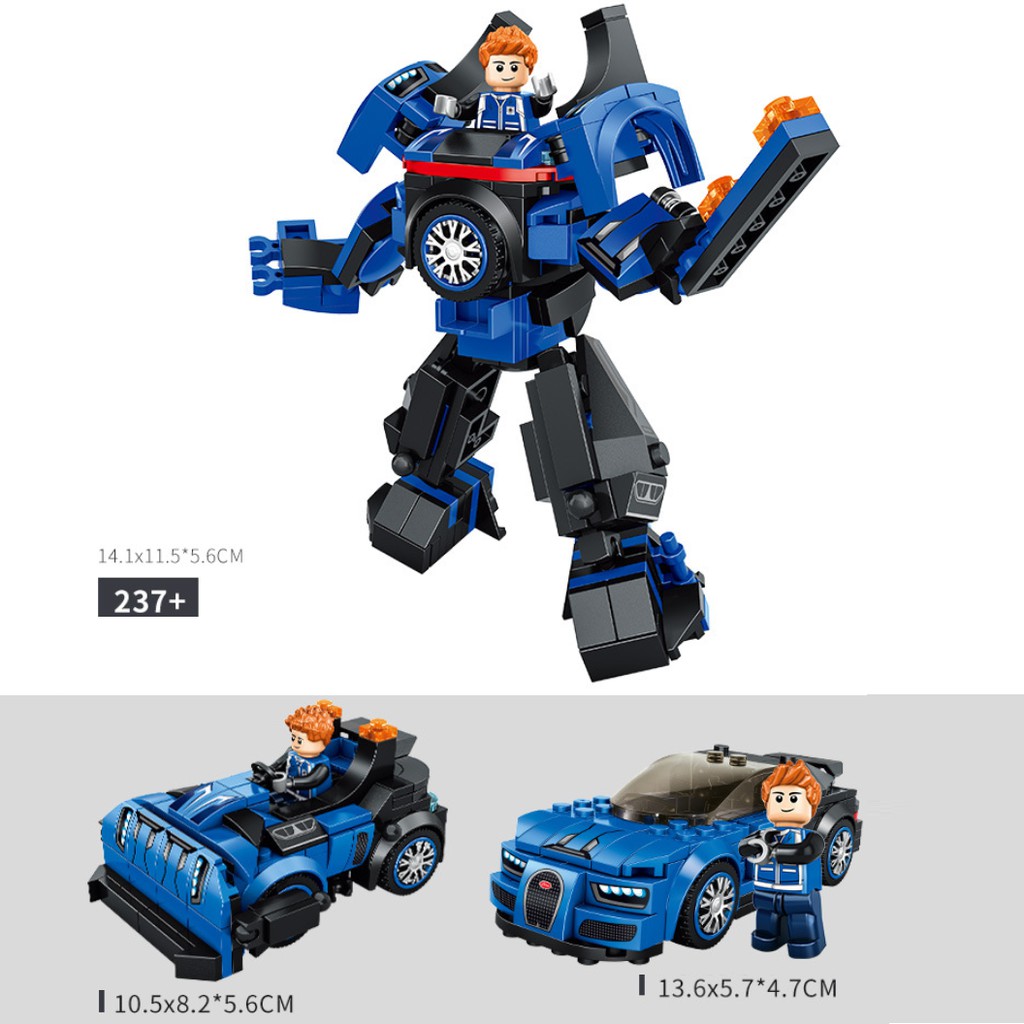 [273 CHI TIẾT-HÀNG CHUẨN] BỘ ĐỒ CHƠI XẾP HÌNH LEGO CẢNH SÁT,Lắp Ghép OTO, ROBOT, Lắp Ráp Xe Swat