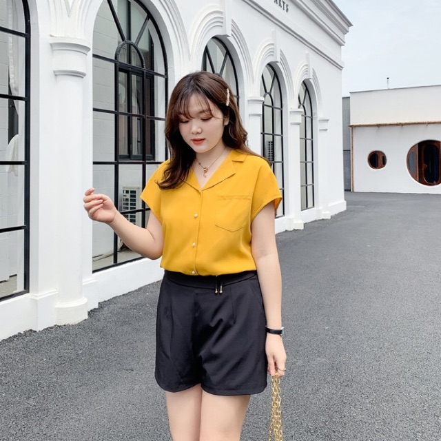 Áo cổ pijama cho người béo mập