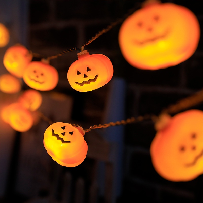 ĐÈN LED DÂY HALLOWEEN MẪU MỚI 2022 BÍ NGÔ dùng trang trí DECOR trong nhà , ban công, ngoài trời dịp lễ hội MOXI