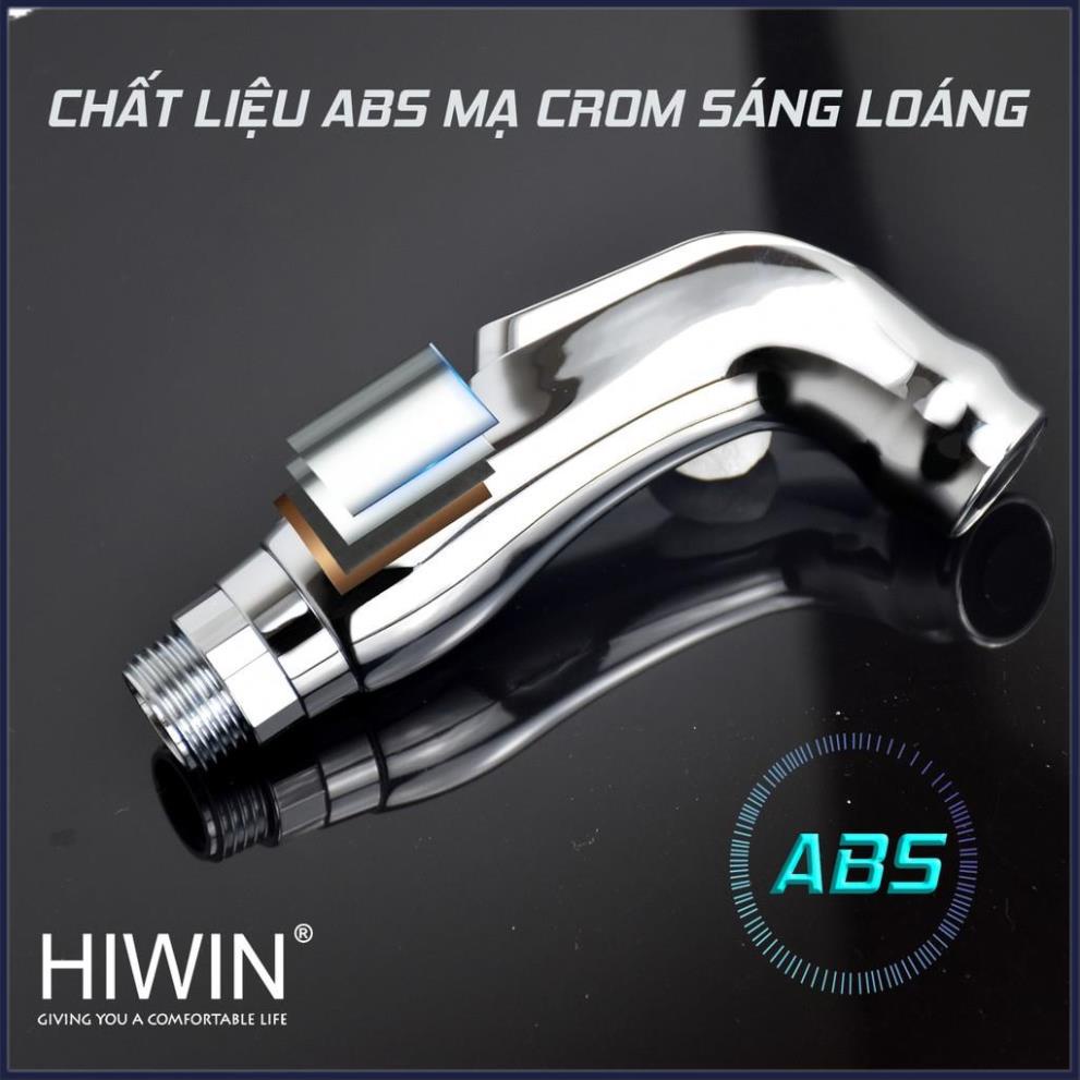 Bộ vòi xịt vệ sinh đa năng chất liệu nhựa ABS mặt gương cao cấp HIWIN PJF-101M