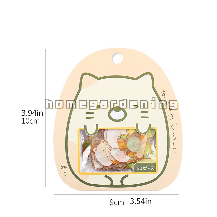 Set 50 sticker dán trang trí hình thú đáng yêu đa năng