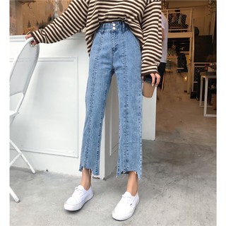 [ORDER- Sẵn]  - Quần jean ống rộng rap cạnh rách hớt lai 🤤😍🤣