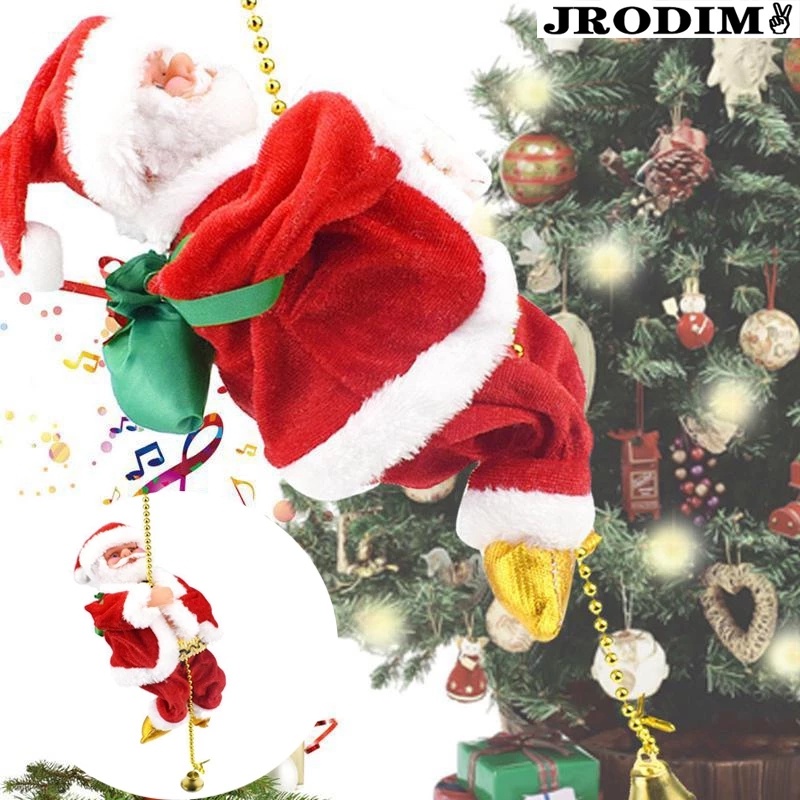 Đồ Chơi Ông Già Noel Leo Thang Chạy Bằng Pin Dễ Thương Có Nhạc