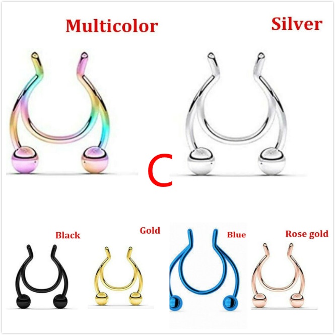 Set khuyên mũi nam châm có thể tái sử dụng