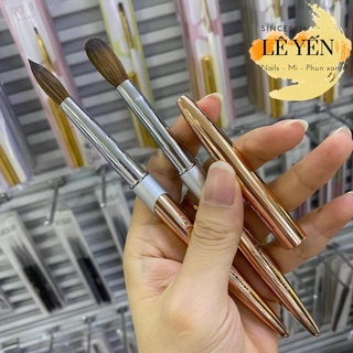 Cọ đắp bột DC cán kim loại cao cấp chính hãng - Cọ đắp bột cao cấp số 14,16 lông chồn mượt chuyên dụng ngành nails