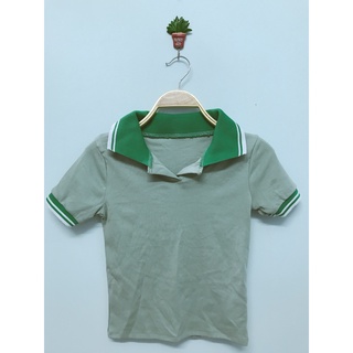 áo thun polo croptop cổ trụ