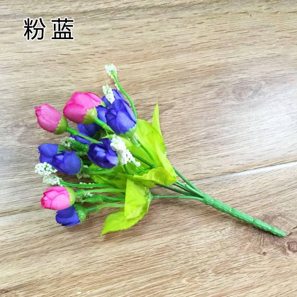 Nhánh hồng nụ lá xanh size nhỏ