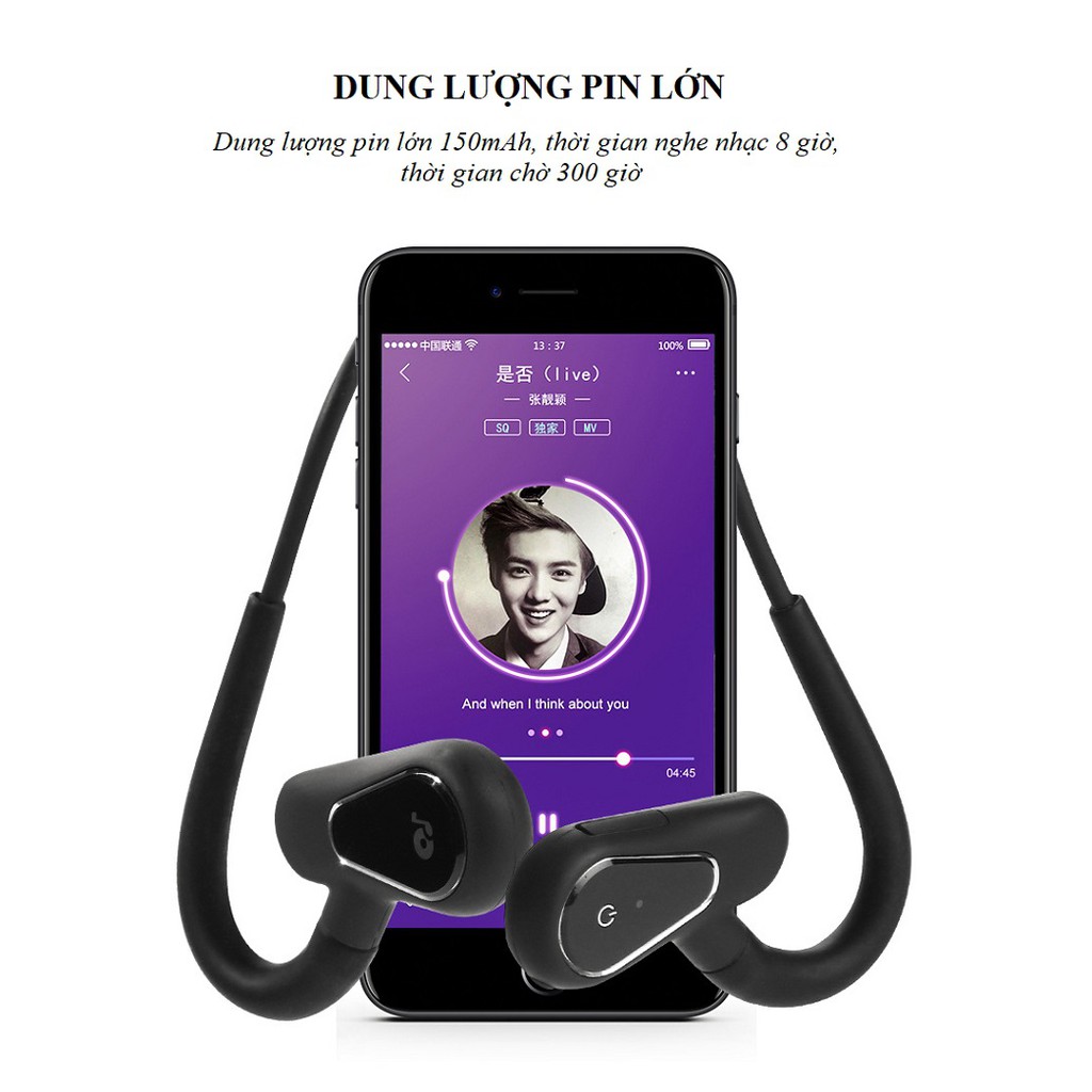 Tai Nghe Nhét Tai❤️FREESHIP❤️Tai Nghe Dẫn Xương A01 - Công Nghệ Bluetooth 5.0