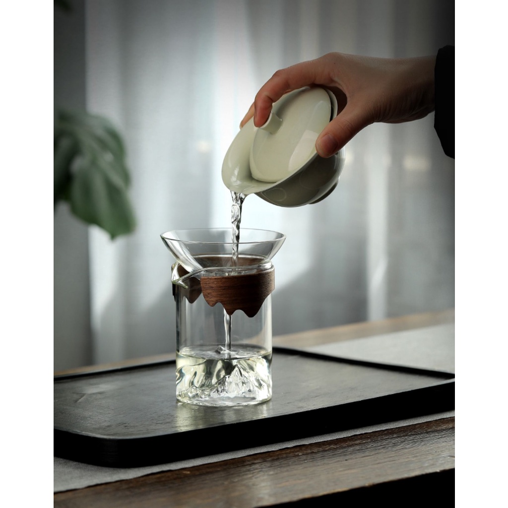 Tống chuyên trà bằng thủy tinh chịu nhiệt Borosilicate cao cấp