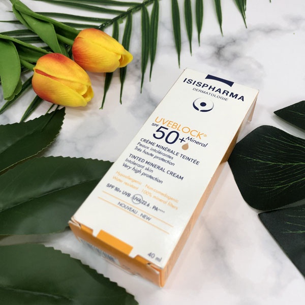 ISIS PHARMA Uveblock SPF50 Mineral Cream 40 mL - Kem Chống Nắng Dành Cho Da Thường