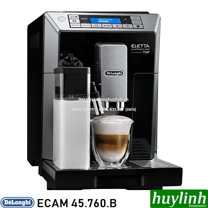 [Mã ELHAMS5 giảm 6% đơn 300K] Máy pha cà phê tự động Delonghi ECAM45.760 - Made in Italy