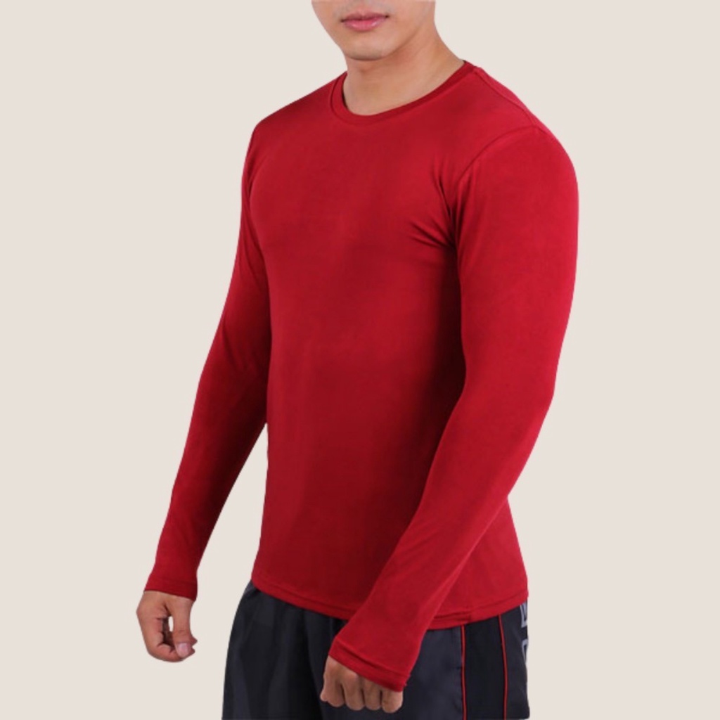 Áo giữ nhiệt thể thao nam Men 194 cao cấp, vải thun poly lạnh co dãn siêu tốt, form ôm slimfit - AGN Trơn