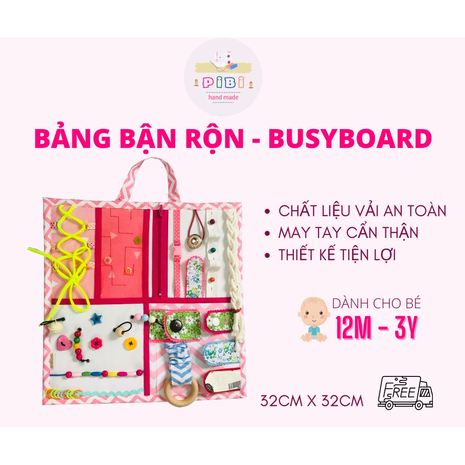 BẢNG BẬN RỘN BUSYBOARD BẰNG VẢI LUYỆN KĨ NĂNG CHO BÉ